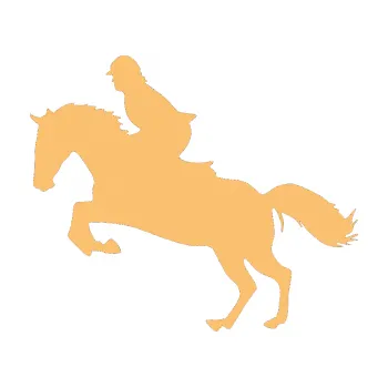 Samolepící dekorace SAMOLEPKA Kůň 014 levá skok s jezdcem (08 - béžová) NA AUTO, NÁLEPKA, FÓLIE, POLEP, TUNING, VLASTNÍ TEXT, TISK, AUTOSAMOLEPKY.cz, POLEPY, OBRÁZEK, LOGO, SAMOLEPKY