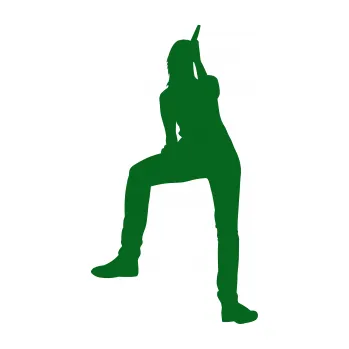 Samolepicí dekorace na vozidlo Music 017 pravá zpěvačka (20 - tmavě zelená) SAMOLEPKA NA AUTO, NÁLEPKA, FÓLIE, POLEP, TUNING, VLASTNÍ TEXT, TISK, AUTOSAMOLEPKY.cz, POLEPY, OBRÁZEK, LOGO, 3D STICKERS