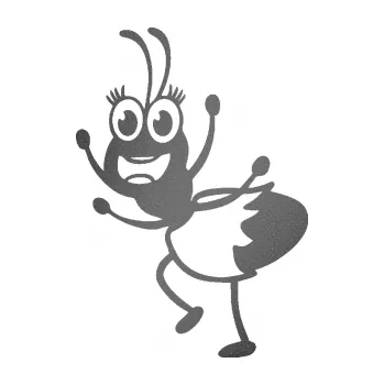 Samolepicí dekorace na vozidlo Paní mravencová levá (41 - grafitová metalíza) SAMOLEPKA NA AUTO, NÁLEPKA, FÓLIE, POLEP, TUNING, VLASTNÍ TEXT, TISK, AUTOSAMOLEPKY.cz, POLEPY, OBRÁZEK, LOGO, 3D STICKERS