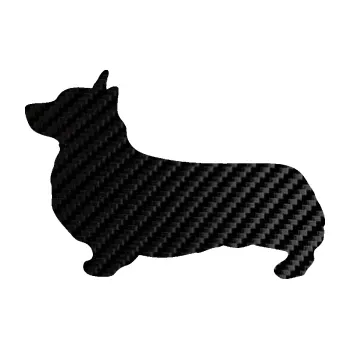 Polep vozidla SAMOLEPKA NA AUTO Pes 164 levá Welsh Corgi Pembroke (50 - 3D karbon černý) NÁLEPKA, FÓLIE, POLEP, TUNING, VLASTNÍ TEXT, TISK, AUTOSAMOLEPKY.cz, POLEPY, OBRÁZEK, LOGO, SAMOLEPKY