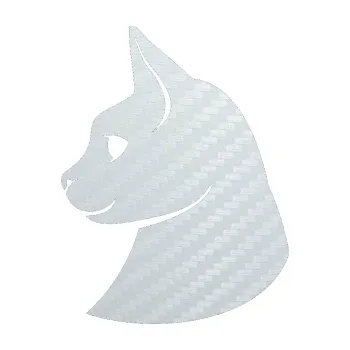 Samolepící dekorace SAMOLEPKA Kočka 006 levá (51 - 3D karbon bílý) NA AUTO, NÁLEPKA, FÓLIE, POLEP, TUNING, VLASTNÍ TEXT, TISK, AUTOSAMOLEPKY.cz, POLEPY, OBRÁZEK, LOGO, SAMOLEPKY