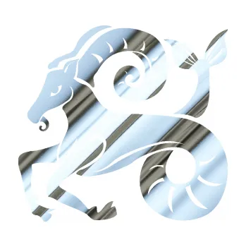 Samolepící dekorace Kozoroh 005 levá (80 - chrom fólie stříbrná zrcadlová) SAMOLEPKA NA AUTO, NÁLEPKA, FÓLIE, POLEP, TUNING, VLASTNÍ TEXT, TISK, AUTOSAMOLEPKY.cz, POLEPY, OBRÁZEK, LOGO, 3D STICKERS