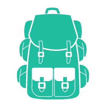 Samolepící dekorace Batoh 001 (25 - tyrkysová) SAMOLEPKA NA AUTO, NÁLEPKA, FÓLIE, POLEP, TUNING, VLASTNÍ TEXT, TISK, AUTOSAMOLEPKY.cz, POLEPY, OBRÁZEK, LOGO, 3D STICKERS