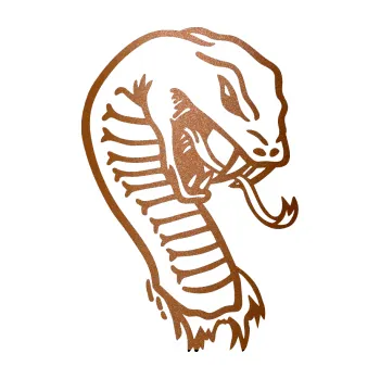 Samolepící dekorace Cobra pravá (44 - měděná metalíza) SAMOLEPKA NA AUTO, NÁLEPKA, FÓLIE, POLEP, TUNING, VLASTNÍ TEXT, TISK, AUTOSAMOLEPKY.cz, POLEPY, OBRÁZEK, LOGO, 3D STICKERS