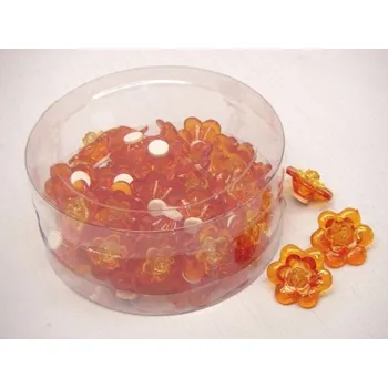 Poštovní schránka Přílep kytka "barva oranžová" - 2,5 cm/48 ks