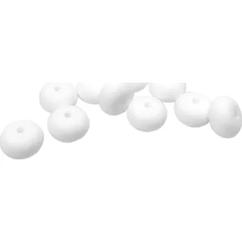 Příze Silikonový korálek oválný 12mm Bílý (Silikonový korálek oválný 12mm Bílý)