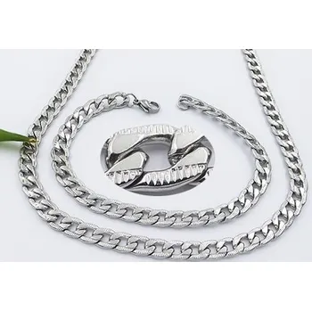 Náramek Pánská Souprava z chirurgické oceli z gravírem 20893