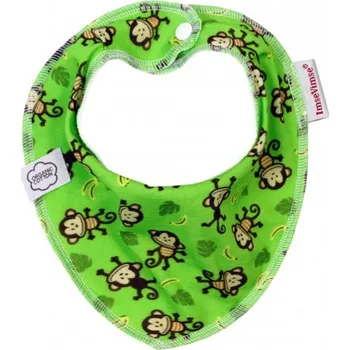Biobavlněný šátek/slintáček - opičky zelené, Imse Vimse