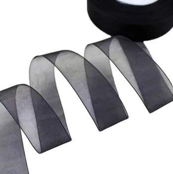 Stuha Organzové stuhy a Mašle z Organzy Barva: Černá *Doprava ZDARMA od 1500 Kč*