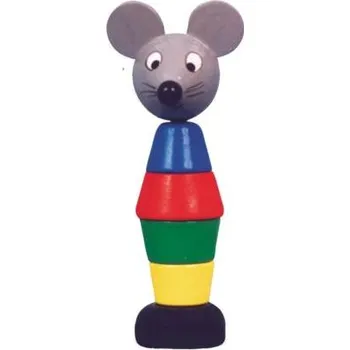 Hračka pro nejmenší Dřevěná skládací myška - větší od firmy Miva Vacov (Dřevěná skládací hračka - Miva Vacov)