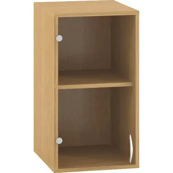 Nástavec na skříň Skříň 2M Nástavec, dveře sklo levé - 400 x 458 x 717, Třešeň