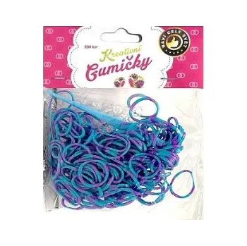 kreativní sada Gumičky na náramky Loom Bands pruhované modro-fialové