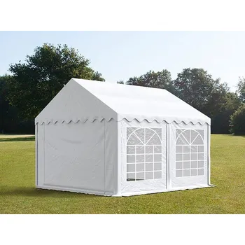 Zahradní stan Párty stan 4x4m STANDARD bílý ohnivzdorný