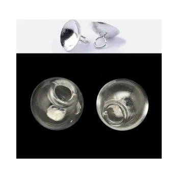 Skleněná bublina 22mm + uzávěr (1 ks)