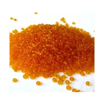 Dětské navlékací korálky Rokajl 10/0 světle oranžová průhledná