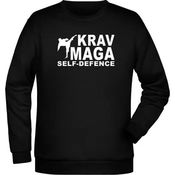 Pánská mikina Mikina Krav Maga - self defence fighter - černá