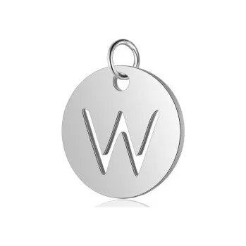 Přívěsek Přívěsek písmeno W 12x12mm chirurgická ocel
