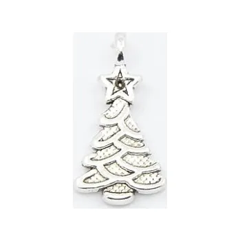 Přívěsek Přívěsek vánoční stromek 22x12mm