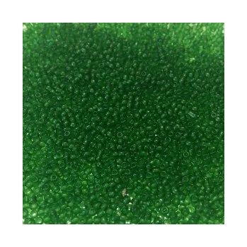 Dětské navlékací korálky Rokajl 12/0 trávově zelená průhledná