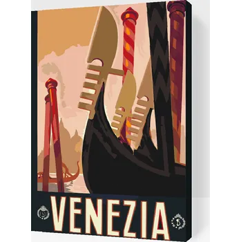 Malování podle čísel - Benátky Velikost: 40x60cm, Rámování: Pouze srolované plátno