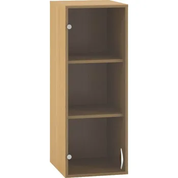 Nástavec na skříň Skříň 3M Nástavec, dveře sklo levé - 400 x 458 x 1045, Ořech