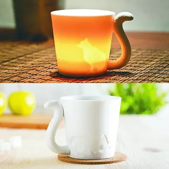 Žertovný předmět Svícen i hrnek s ocasem - KOČKA