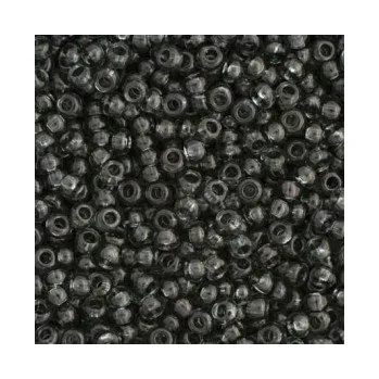 Dětské navlékací korálky Rokajl 10/0 šedivá průhledná