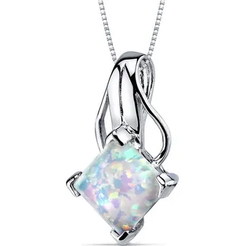 Přívěsek Stříbrný přívěsek s princess bílým opálem Mythily