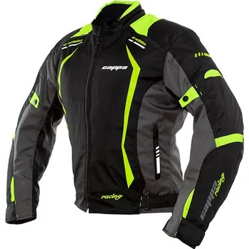 Moto bunda Recenze Cappa Racing Arezzo černá/zelená