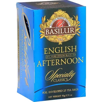 Čaj Basilur čistý černý cejlonský odpolední čaj, porcovaný s přebalem, 25 porcí. English afternoon
