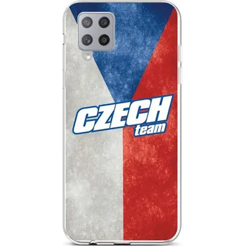 Pouzdro na mobilní telefon Kryt Samsung A42 silikon Czech Team (obal neboli pouzdro na Samsung A42)