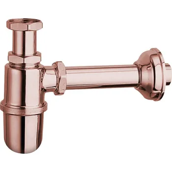 Sifon Sapho RETRO umyvadlový sifon 5/4", odpad 32 mm, růžové zlato