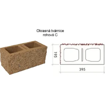 Venkovní dlažba FB okrasná tvarnice C (rohová) písková - Levá
