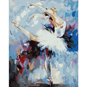 Malování podle čísel s rámem "Baletka 8" 50x40cm