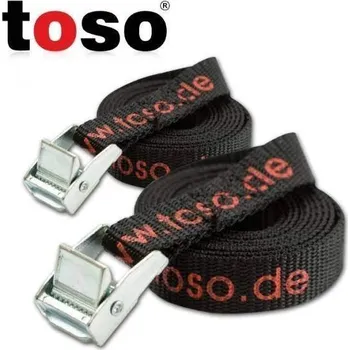 Zavazadlo na motocykl Rychloupínací popruhy s brzdou TFP03, 18 mm x 150 cm