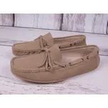 Obuv mokasíny American club JK03/21 béžové kožené velikost: 38