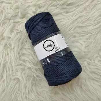 Příze Mishastyle Twisty macramé 5mm tmavě modrá (Špagátová příze Twisty macramé 5mm)