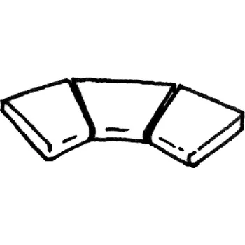 Venkovní dlažba Vágner Pool Dlažba Sahara - rohová dlaždice R 500 int., 3 ks