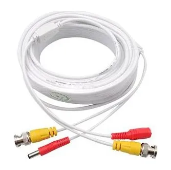 Příslušenství pro kamerový systém Vnitřní propojovací kabel koaxiální s BNC + napájení 5 metrů bílý