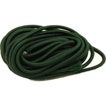 Textilní guma Kulatá pruženka průměr 3 mm svazek 3m tm. zelená