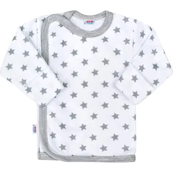Kojenecká košilka New Baby Classic II šedá s hvězdičkami, vel. 68 (4-6m)