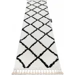 Makro Abra Koberec - běhoun BERBER CROSS bílý Rozměr: 70x250 cm