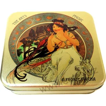 Dóza na potraviny MUSIC - HUDBA A.Mucha The Arts plechová dóza 7414/40