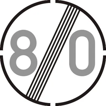 Dopravní značení Dopravní Značka B20b Konec nejvyšší dovolené rychlosti