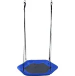 ECOTOYS Šestihranná houpačka Čapí hnízdo Modrá 92 cm