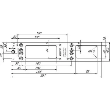 Vchodové dveře Montážní deska pro zavírač Geze TS 4000/5000 bílá