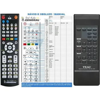 Dálkový ovladač General TEAC RC1257 - náhradní dálkový ovladač