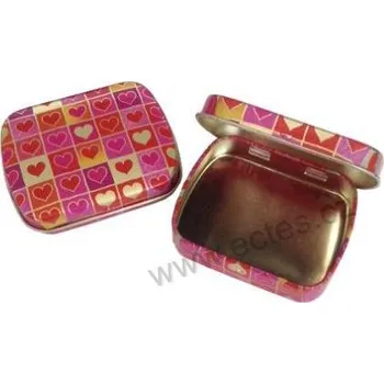 Dóza na potraviny HEARTS 2937 malá metalická srdíčka