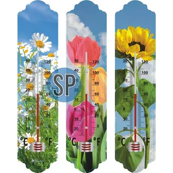 Prachovka Univerzální teploměr v dekoru květin /-20°C+50°C/ - 29,5 cm