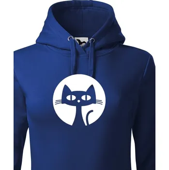 Dámská mikina Dámská mikina s kočkou, Barva Modrá, Velikost S, Canvas Dámská mikina Bezvatriko.cz 0056
